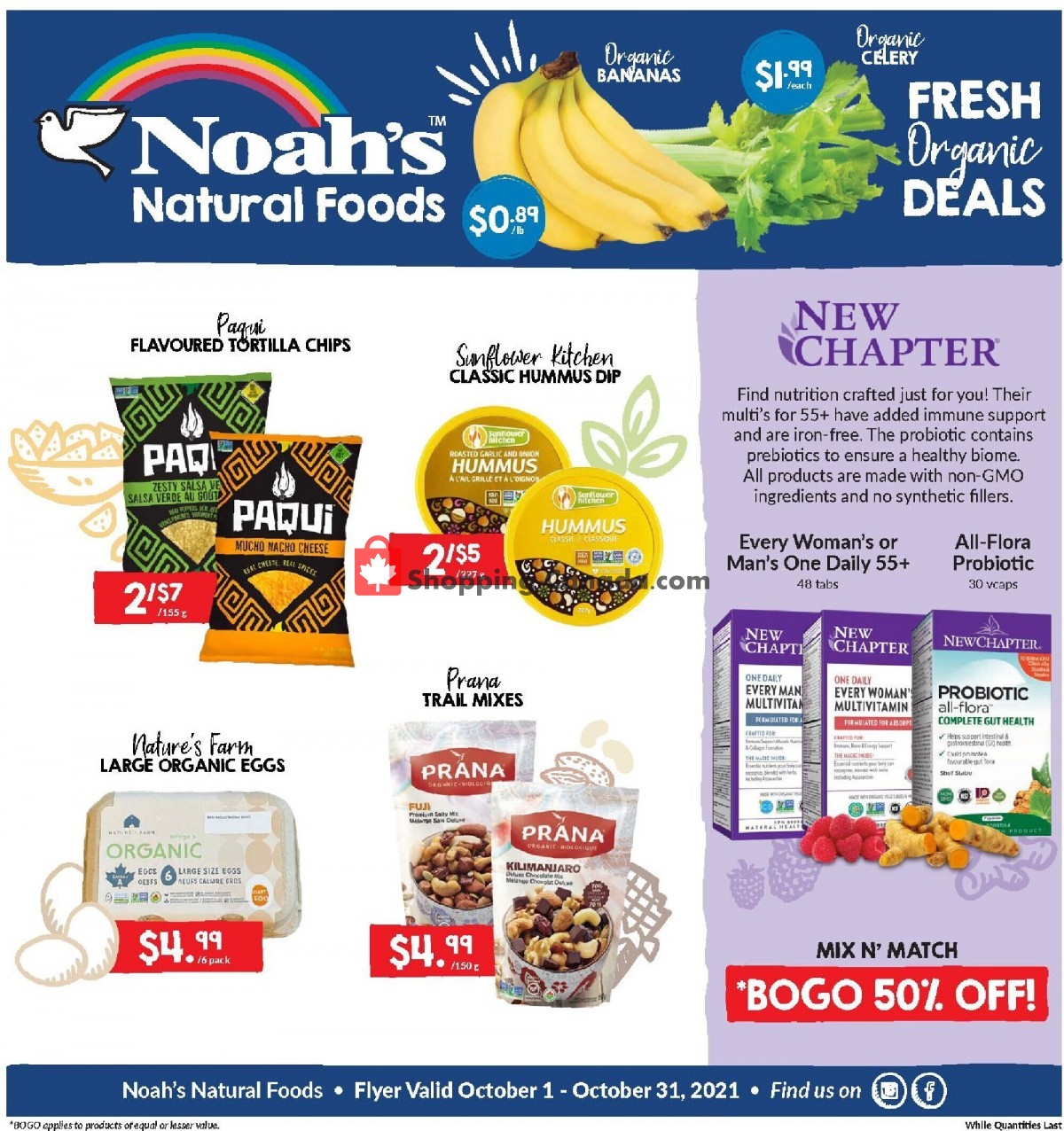 Noah's Natural Foods flyer from Friday October 1, 2021 to Sunday October 31, 2021 - page 1