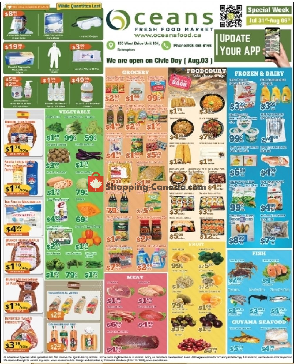 Oceans Fresh Food Market flyer from Friday July 31, 2020 to Thursday August 6, 2020 - page 1