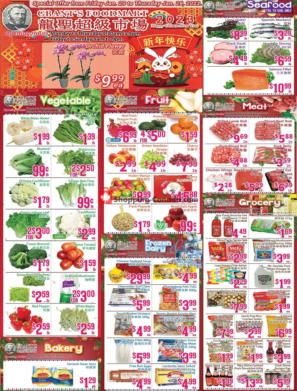 Oceans Fresh Food Market flyer from Friday January 20, 2023 to Thursday January 26, 2023 - page 1