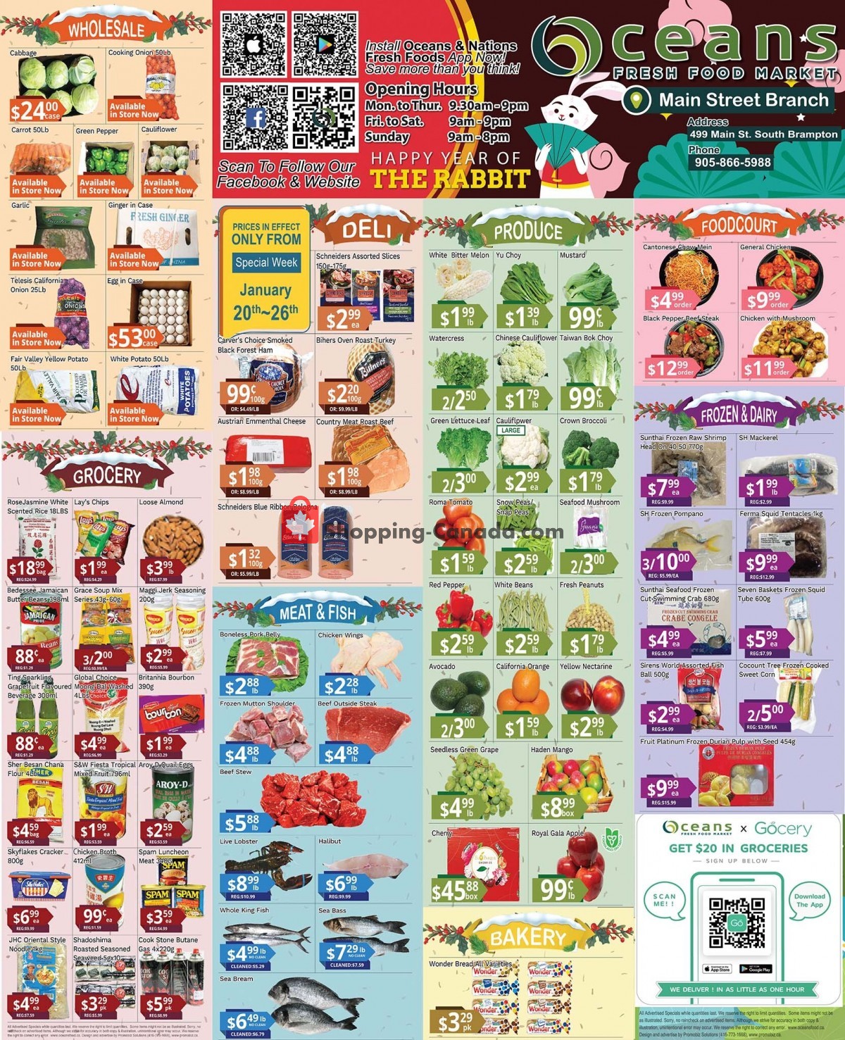 Oceans Fresh Food Market flyer from Friday January 20, 2023 to Thursday January 26, 2023 - page 1