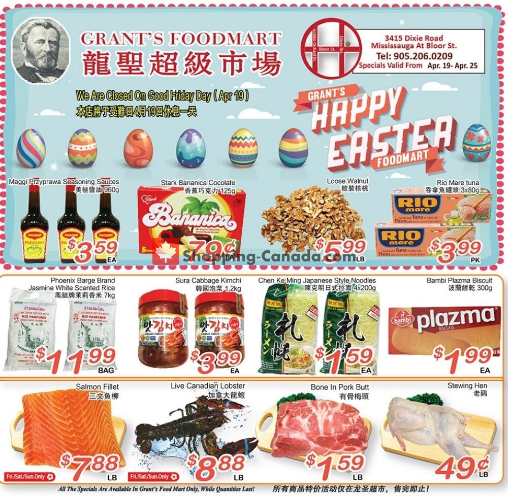 Oceans Fresh Food Market flyer from Friday April 19, 2019 to Thursday April 25, 2019 - page 1