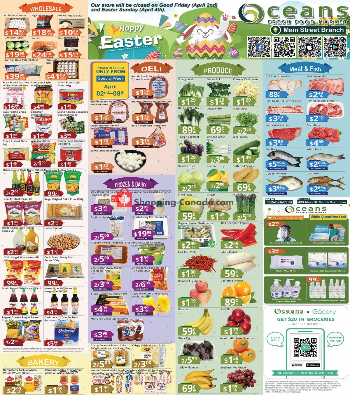 Oceans Fresh Food Market flyer from Friday April 2, 2021 to Thursday April 8, 2021 - page 1