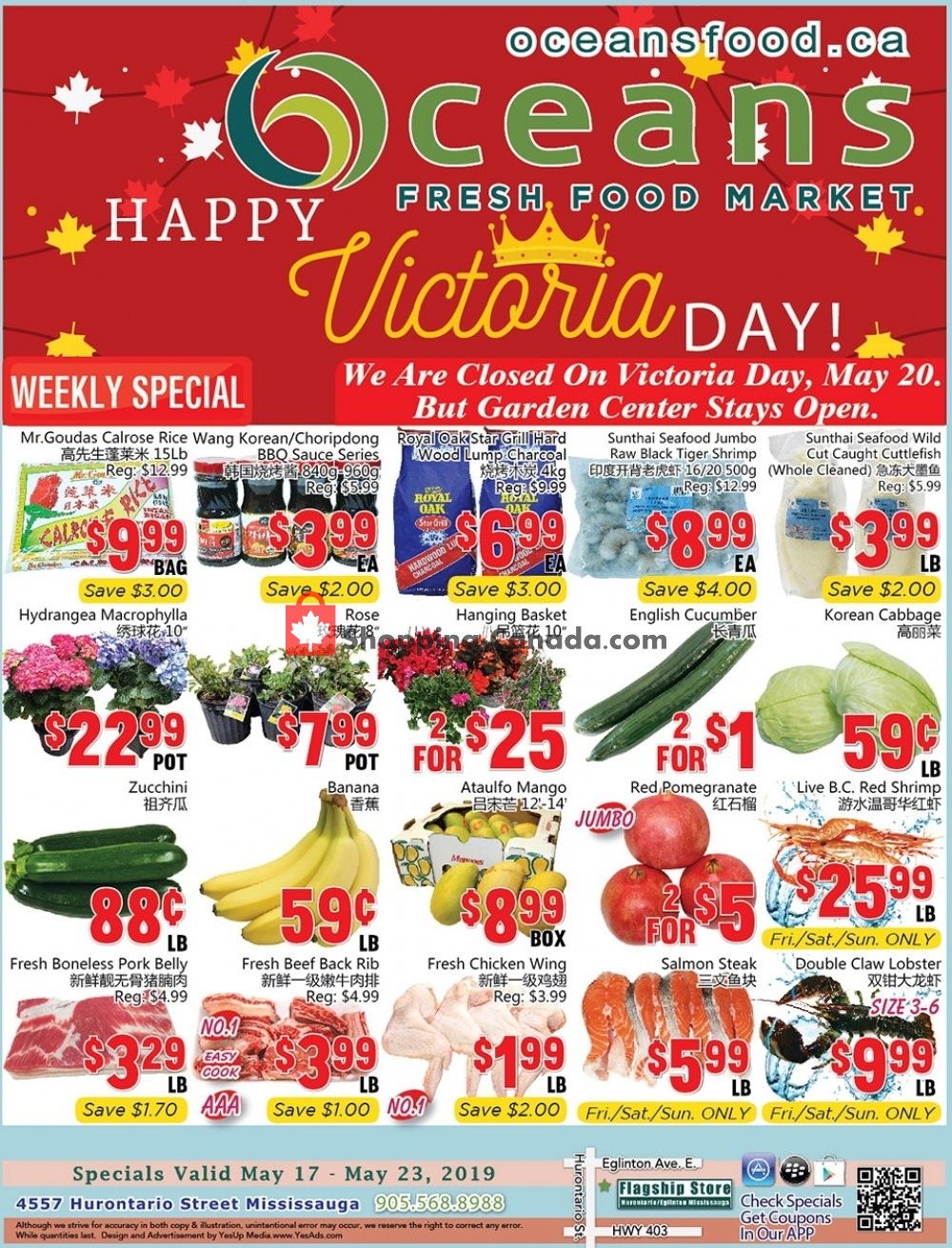 Oceans Fresh Food Market flyer from Friday May 17, 2019 to Thursday May 23, 2019 - page 1