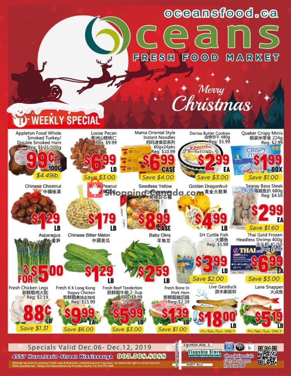 Oceans Fresh Food Market flyer from Friday December 6, 2019 to Thursday December 12, 2019 - page 1