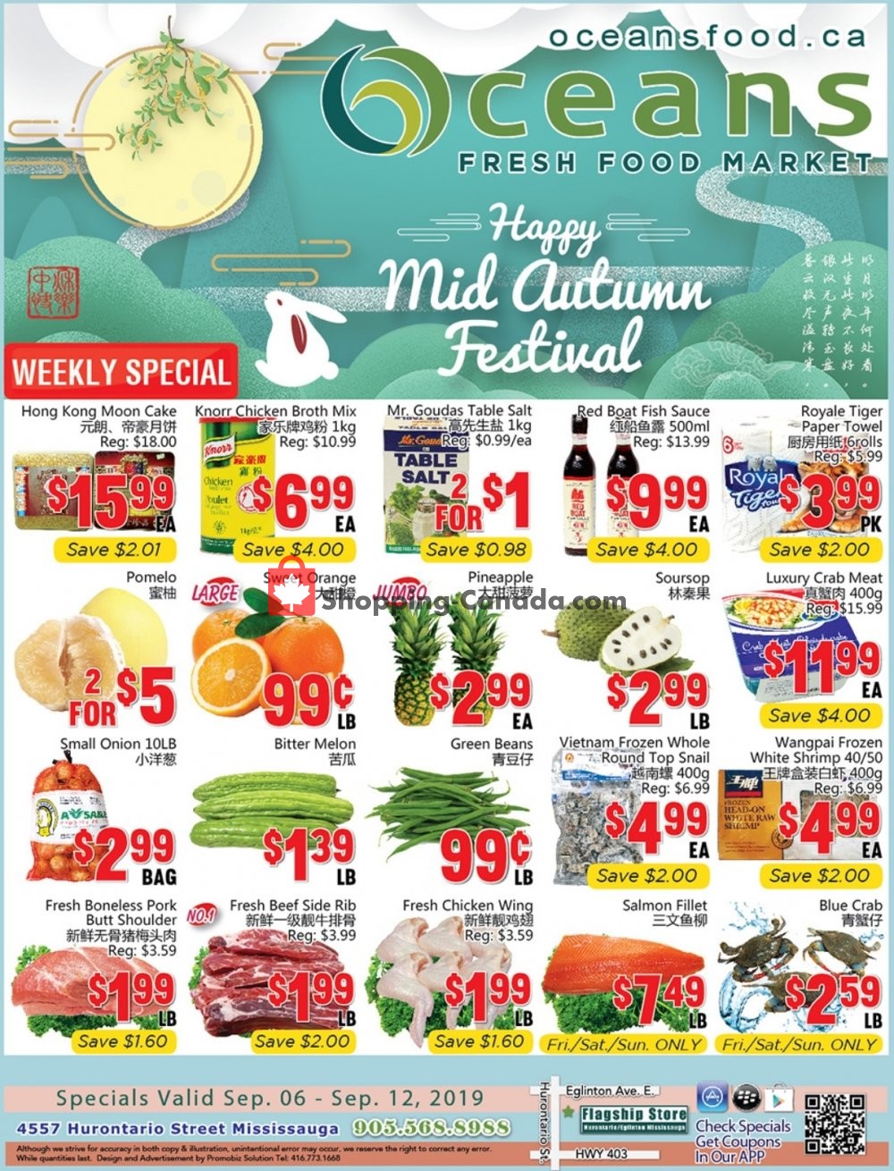 Oceans Fresh Food Market flyer from Friday September 6, 2019 to Thursday September 12, 2019 - page 1