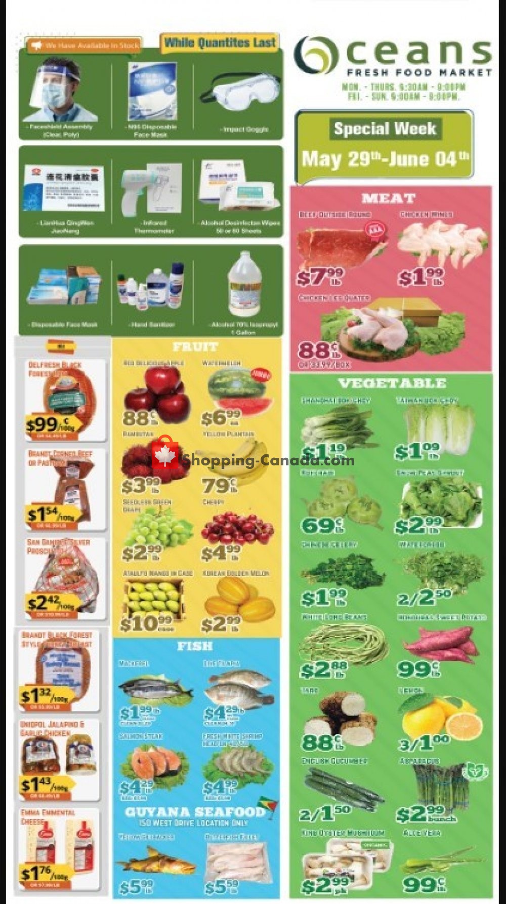 Oceans Fresh Food Market flyer from Friday May 29, 2020 to Thursday June 4, 2020 - page 1