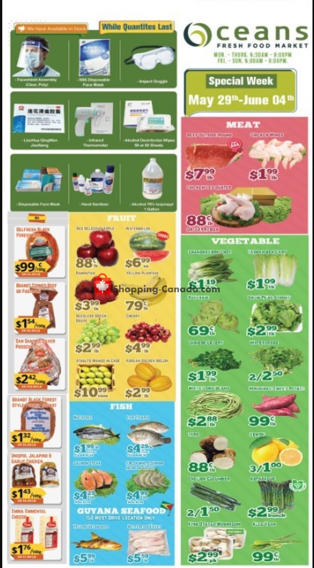 Oceans Fresh Food Market flyer from Friday May 29, 2020 to Thursday June 4, 2020 - page 1