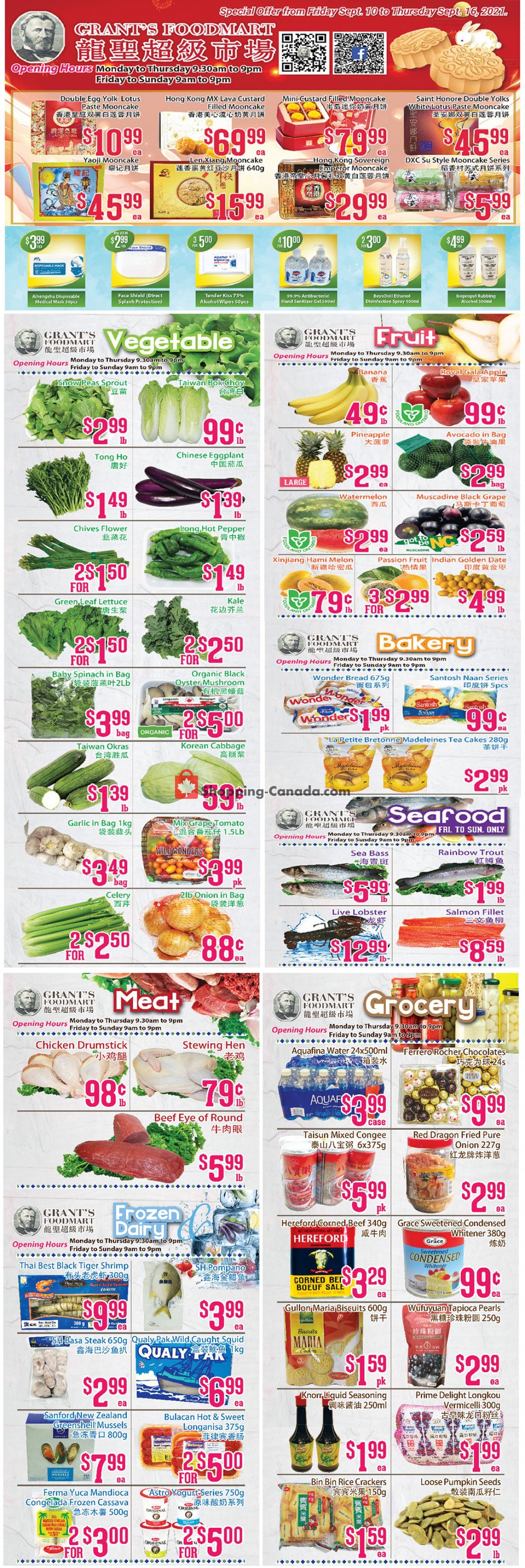 Oceans Fresh Food Market flyer from Friday September 10, 2021 to Thursday September 16, 2021 - page 1