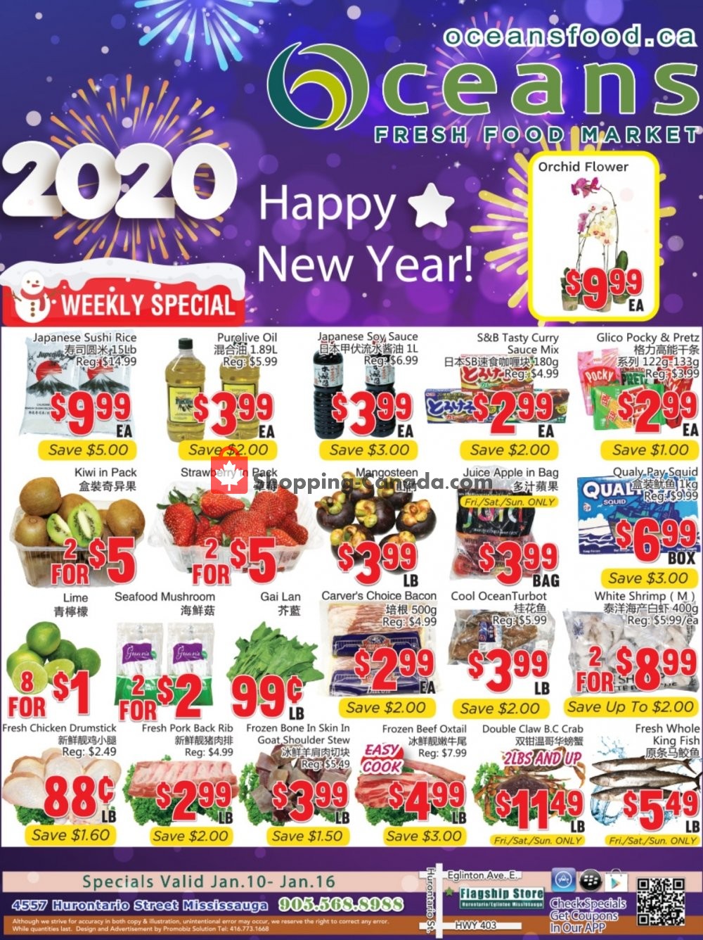 Oceans Fresh Food Market flyer from Friday January 10, 2020 to Thursday January 16, 2020 - page 1