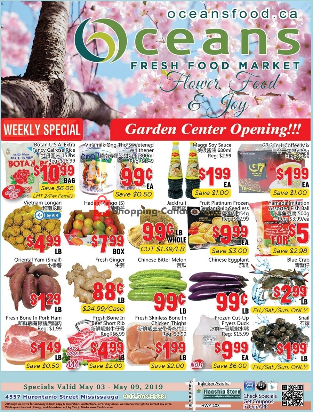 Oceans Fresh Food Market flyer from Friday May 3, 2019 to Thursday May 9, 2019 - page 1