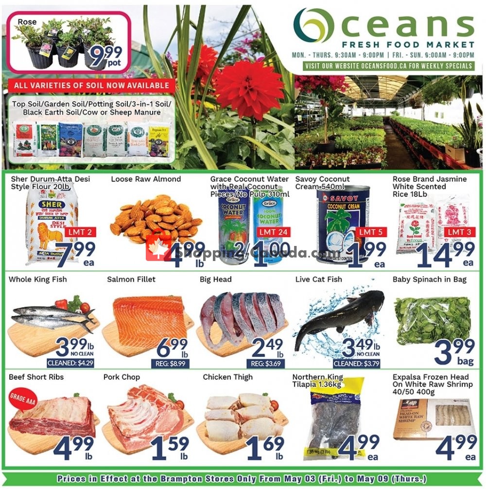 Oceans Fresh Food Market flyer from Friday May 3, 2019 to Thursday May 9, 2019 - page 1
