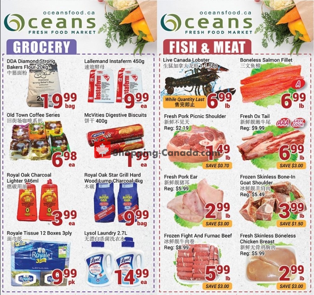 Oceans Fresh Food Market flyer from Friday April 24, 2020 to Thursday April 30, 2020 - page 1