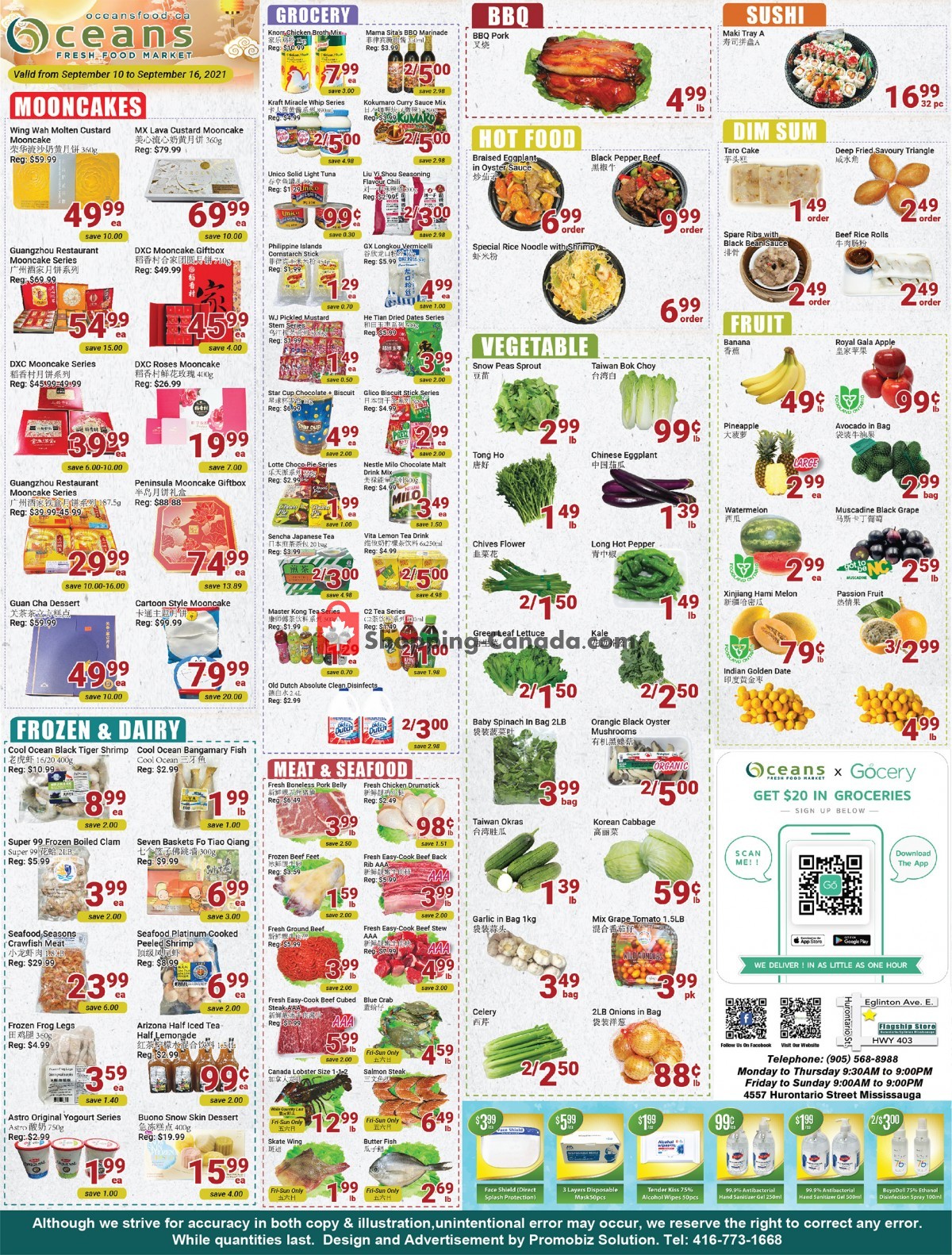 Oceans Fresh Food Market flyer from Friday September 10, 2021 to Thursday September 16, 2021 - page 1