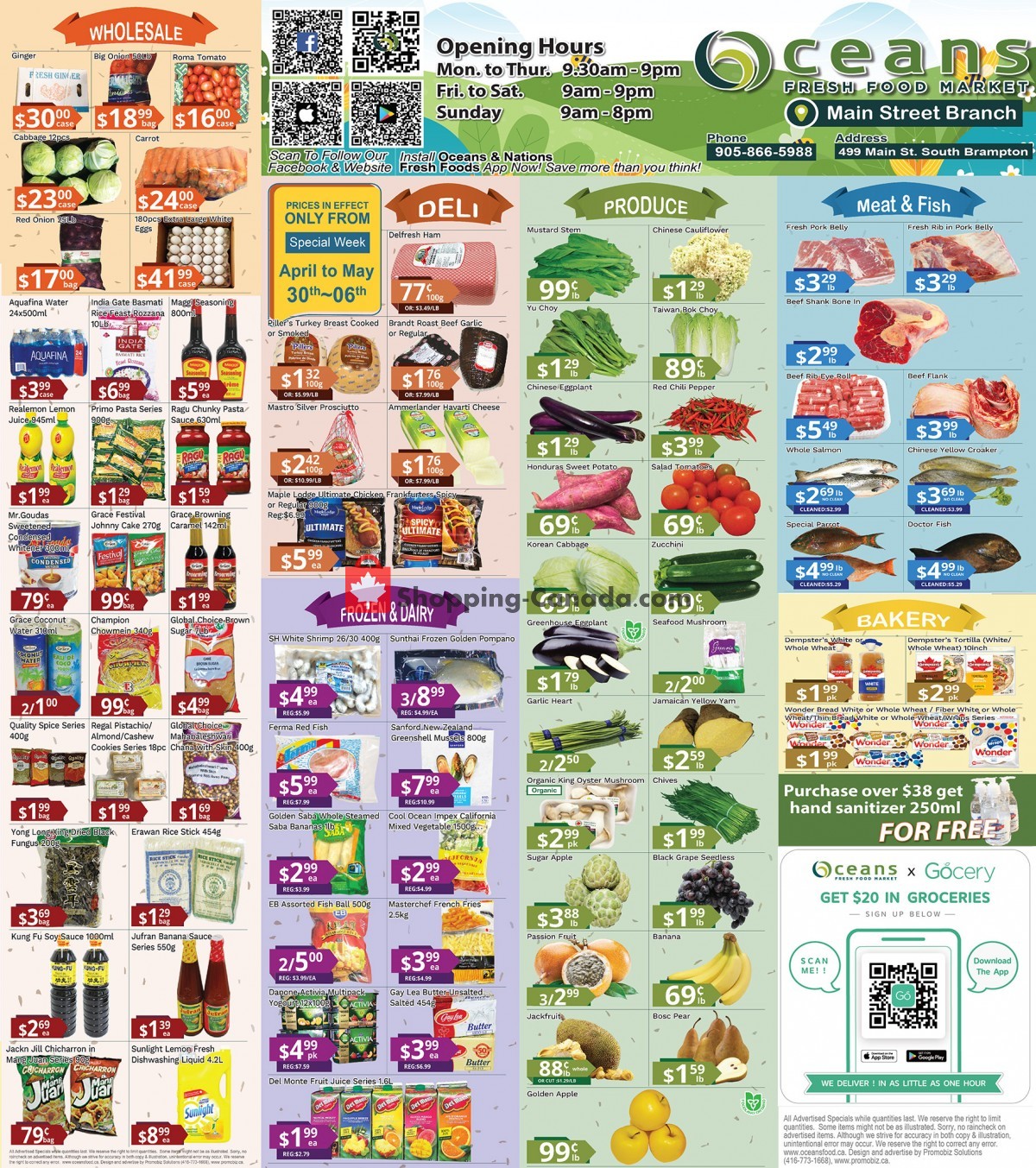 Oceans Fresh Food Market flyer from Friday April 30, 2021 to Thursday May 6, 2021 - page 1