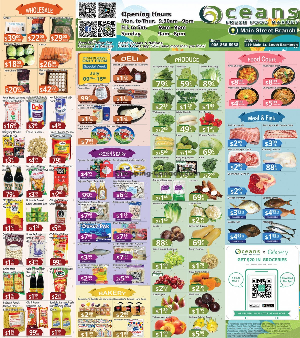 Oceans Fresh Food Market flyer from Friday July 9, 2021 to Thursday July 15, 2021 - page 1