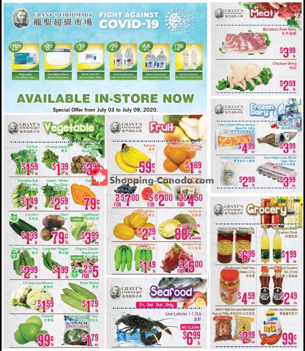 Oceans Fresh Food Market flyer from Friday July 3, 2020 to Thursday July 9, 2020 - page 1
