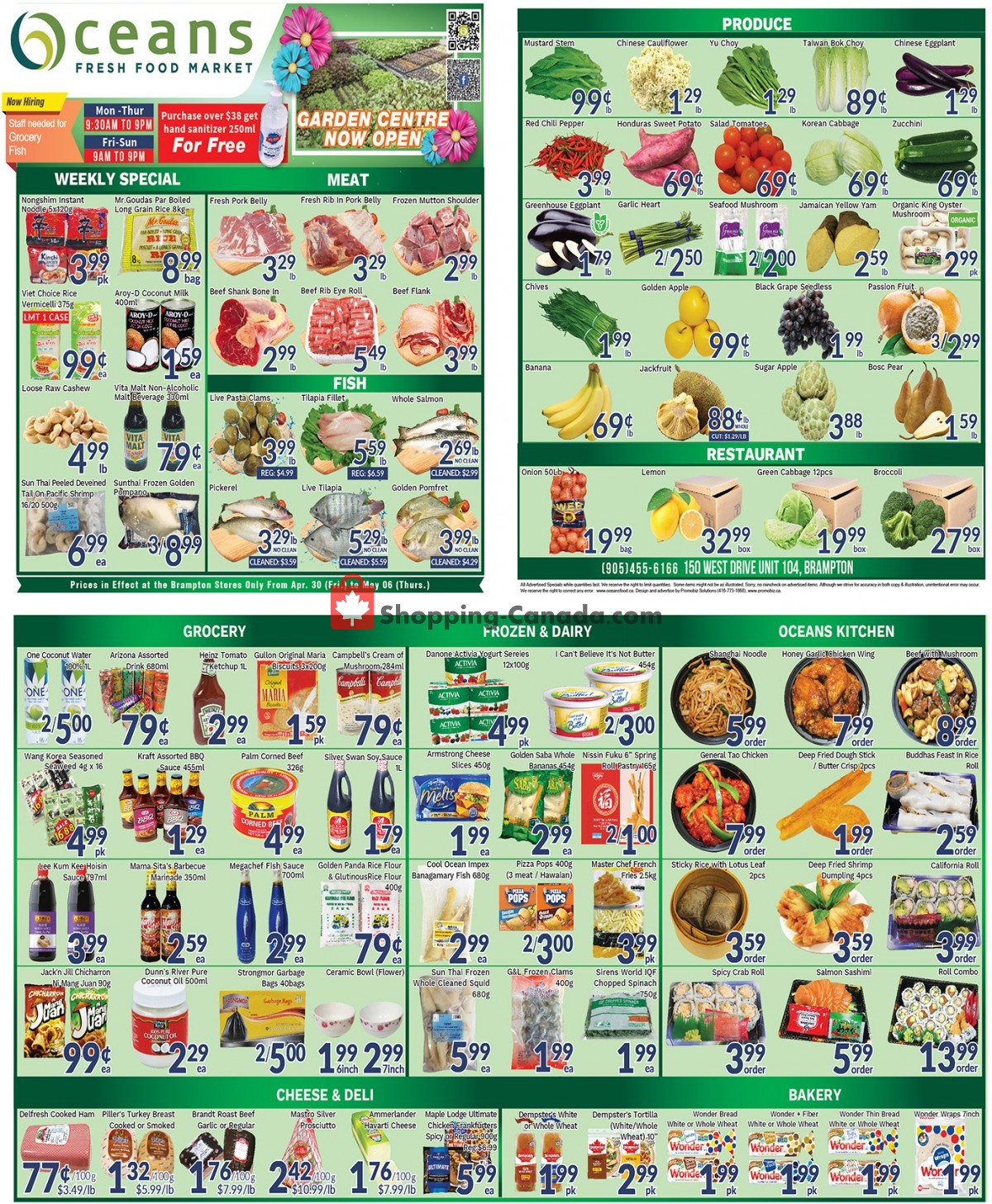 Oceans Fresh Food Market flyer from Friday April 30, 2021 to Thursday May 6, 2021 - page 1
