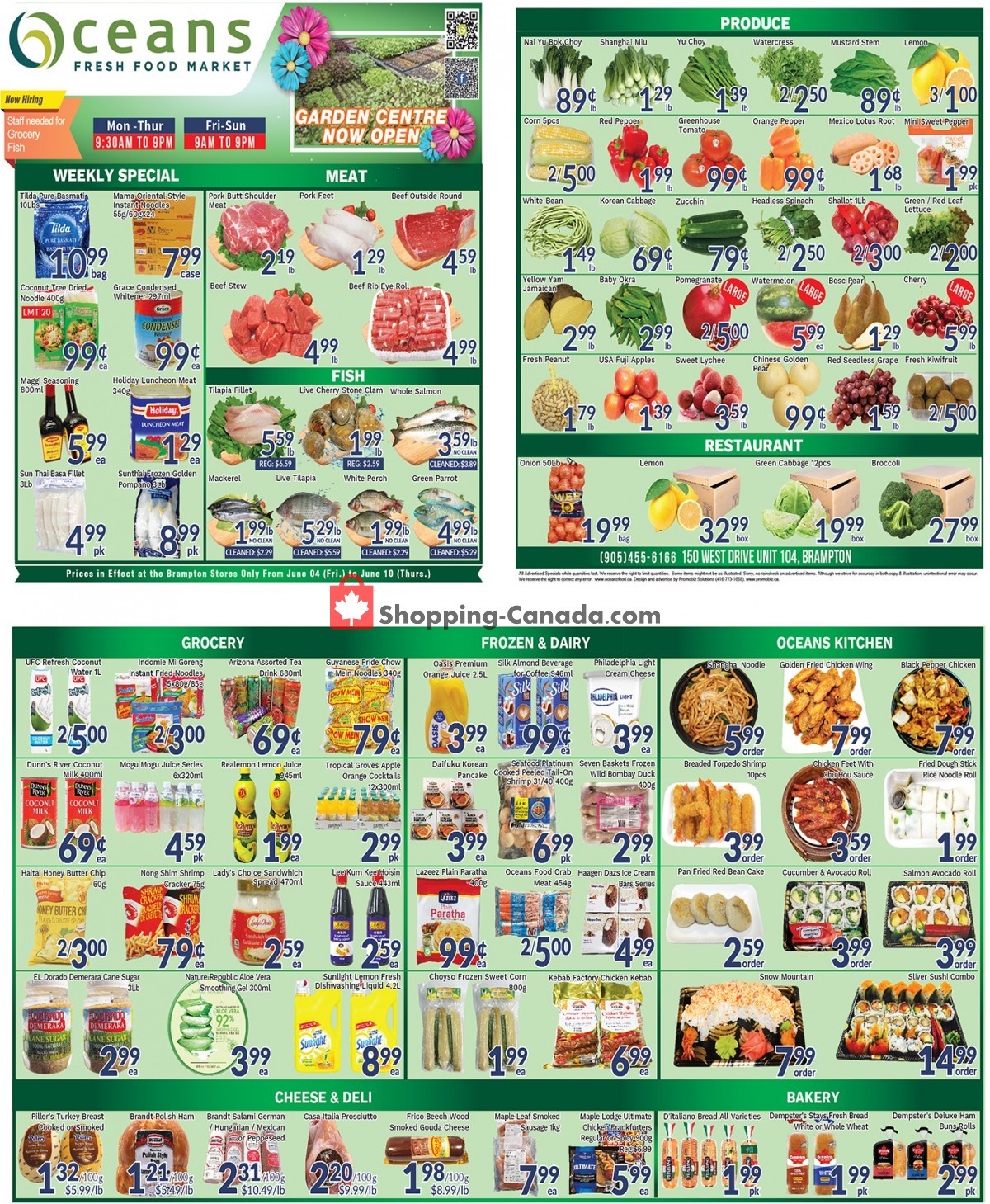 Oceans Fresh Food Market flyer from Friday June 4, 2021 to Thursday June 10, 2021 - page 1