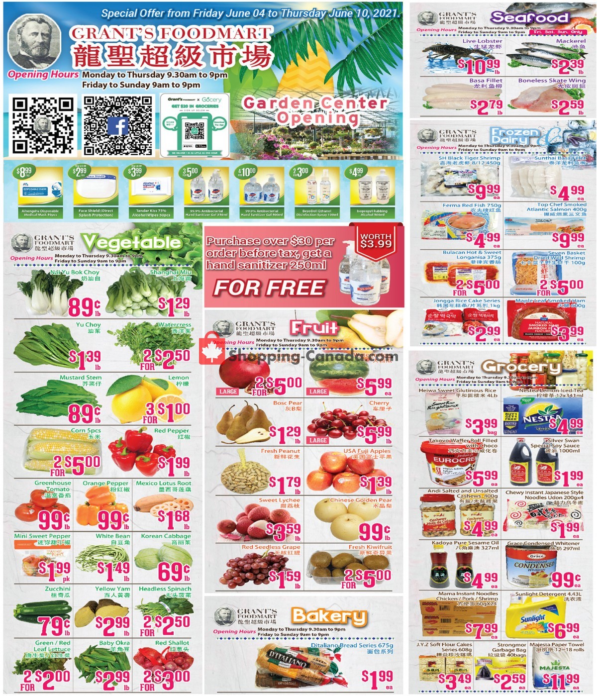 Oceans Fresh Food Market flyer from Friday June 4, 2021 to Thursday June 10, 2021 - page 1
