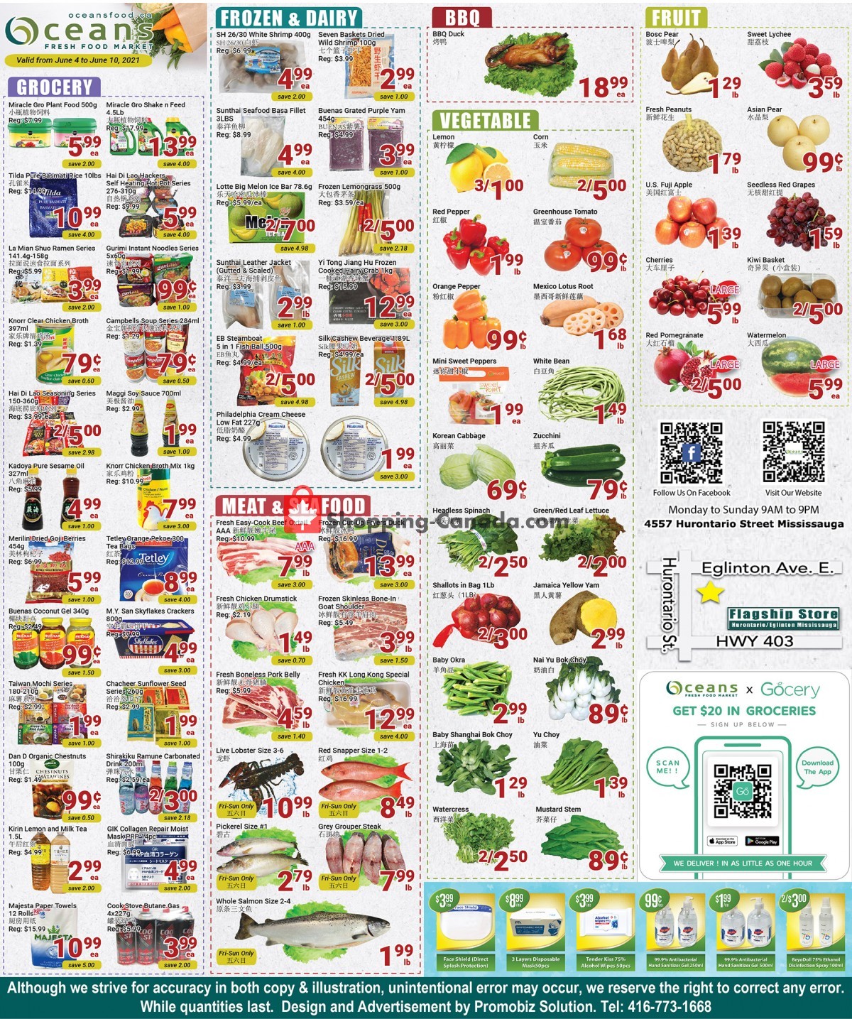 Oceans Fresh Food Market flyer from Friday June 4, 2021 to Thursday June 10, 2021 - page 1