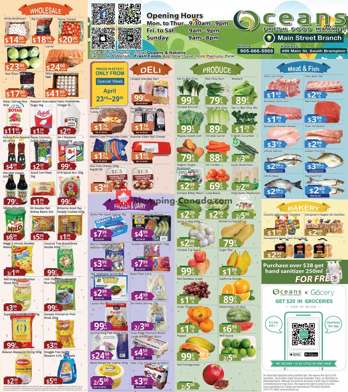 Oceans Fresh Food Market flyer from Friday April 23, 2021 to Thursday April 29, 2021 - page 1