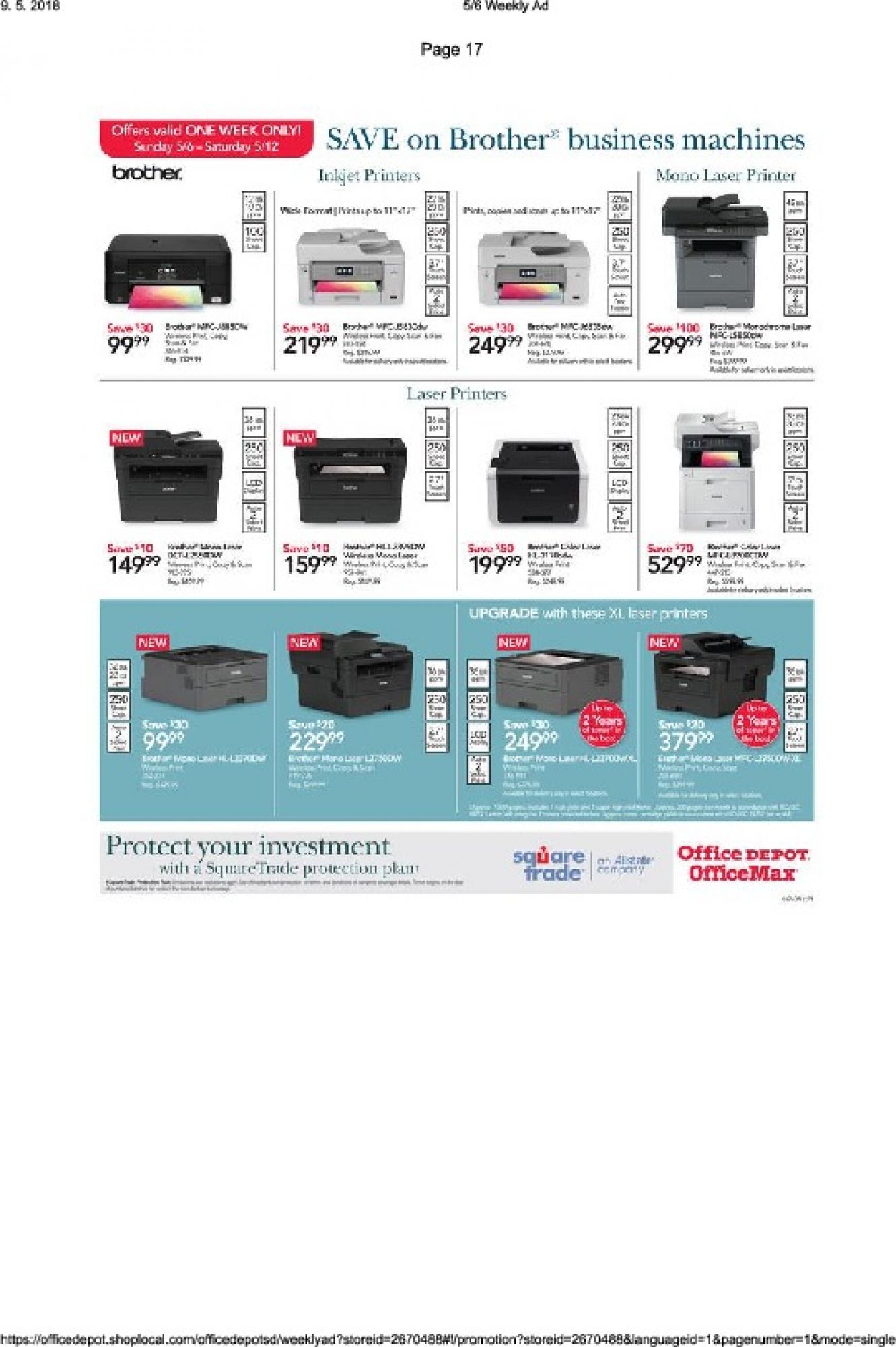 Office Depot flyer from Sunday May 6, 2018 to Saturday May 19, 2018 - page 17