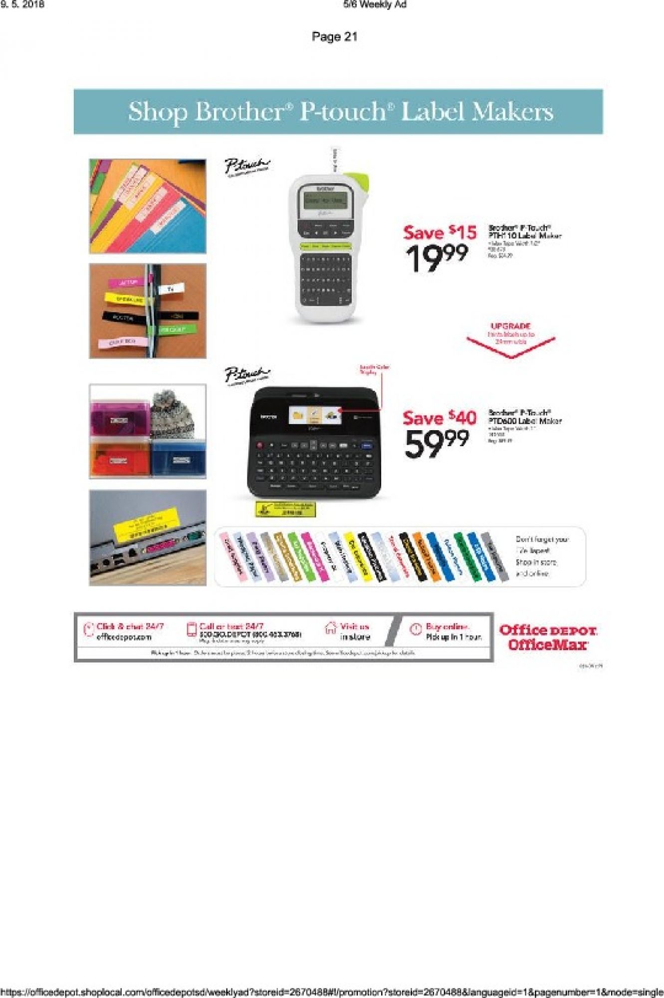 Office Depot flyer from Sunday May 6, 2018 to Saturday May 19, 2018 - page 21