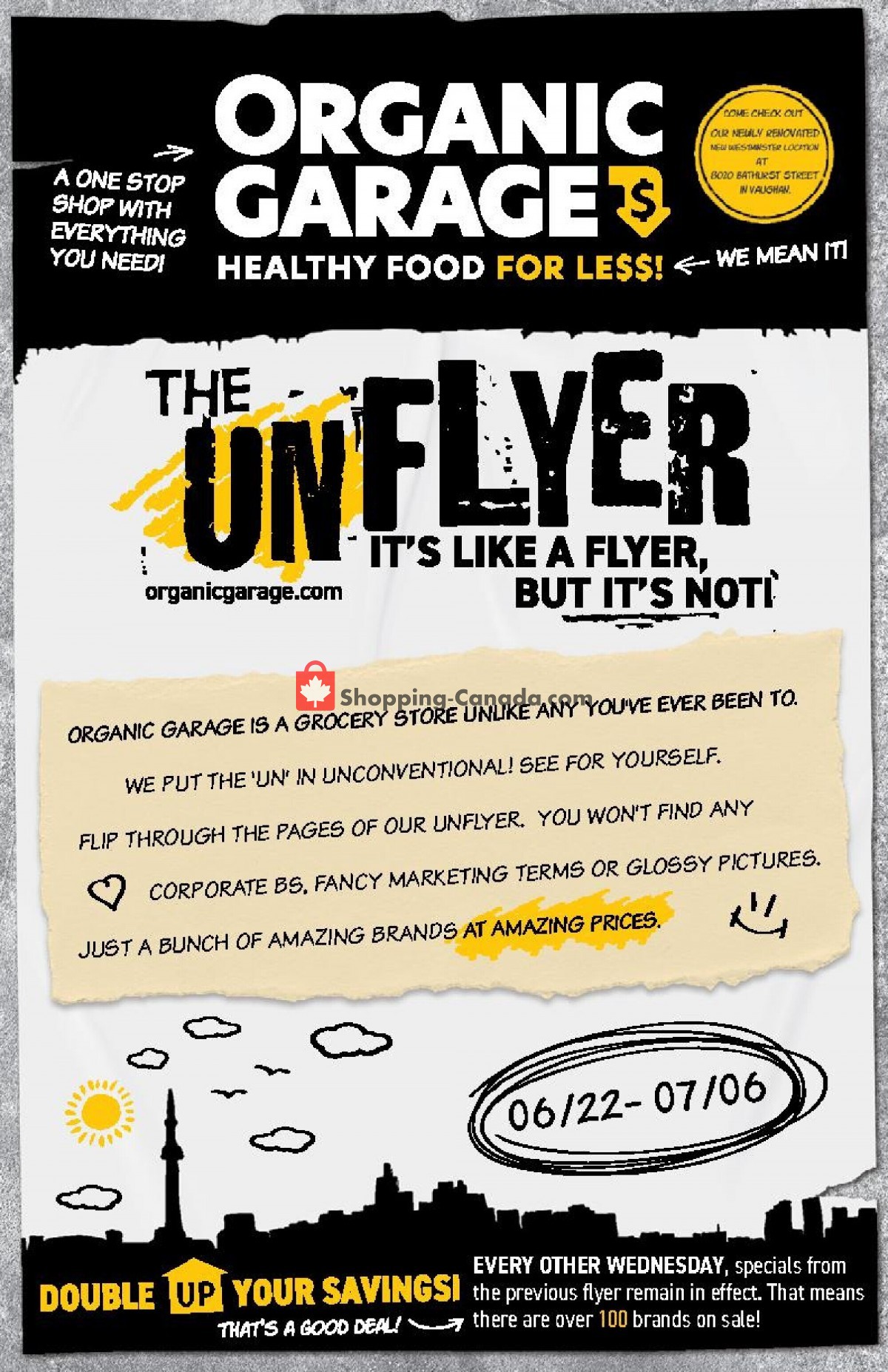 Organic Garage flyer from Wednesday June 22, 2022 to Wednesday July 6, 2022 - page 1