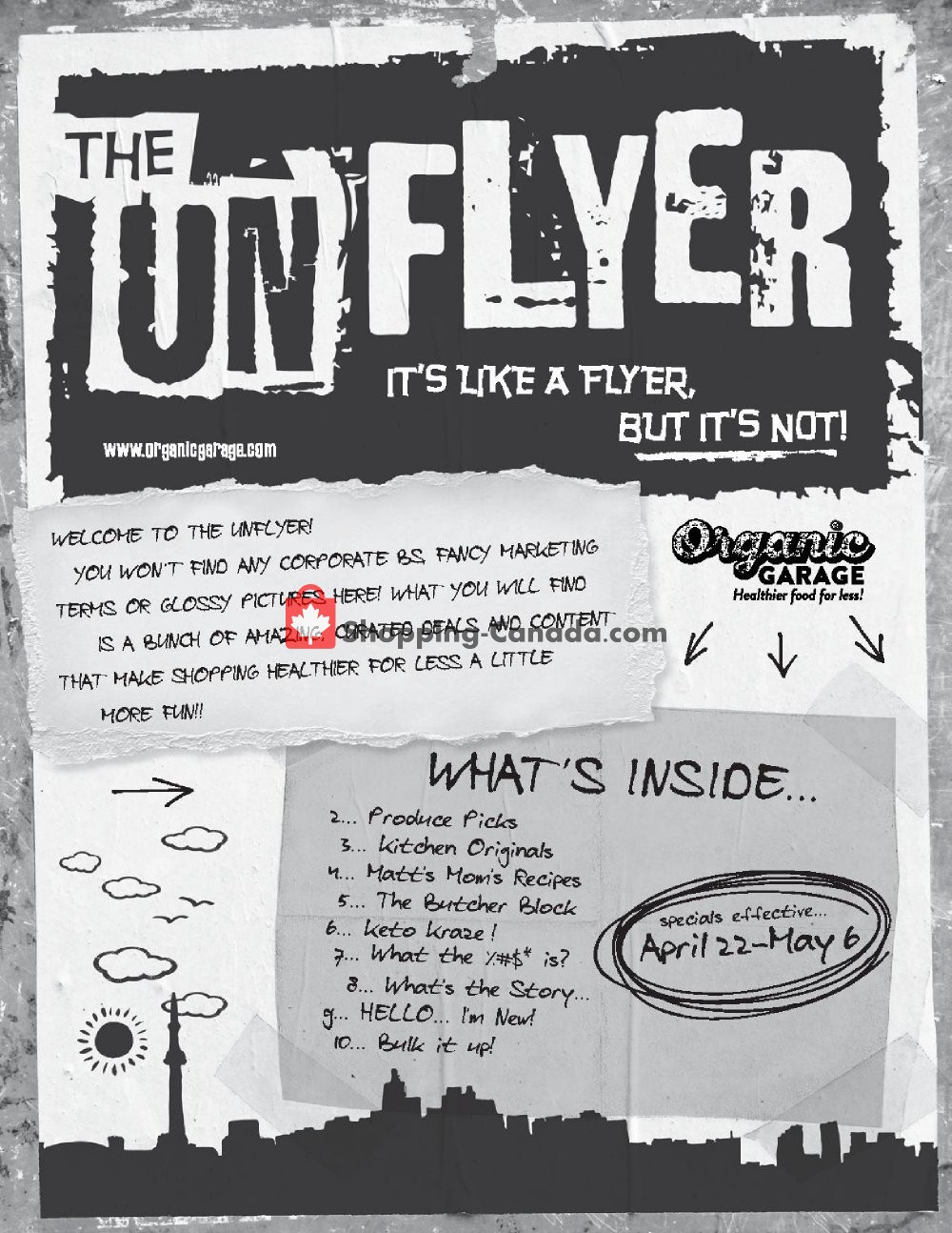 Organic Garage flyer from Wednesday April 22, 2020 to Wednesday May 6, 2020 - page 1