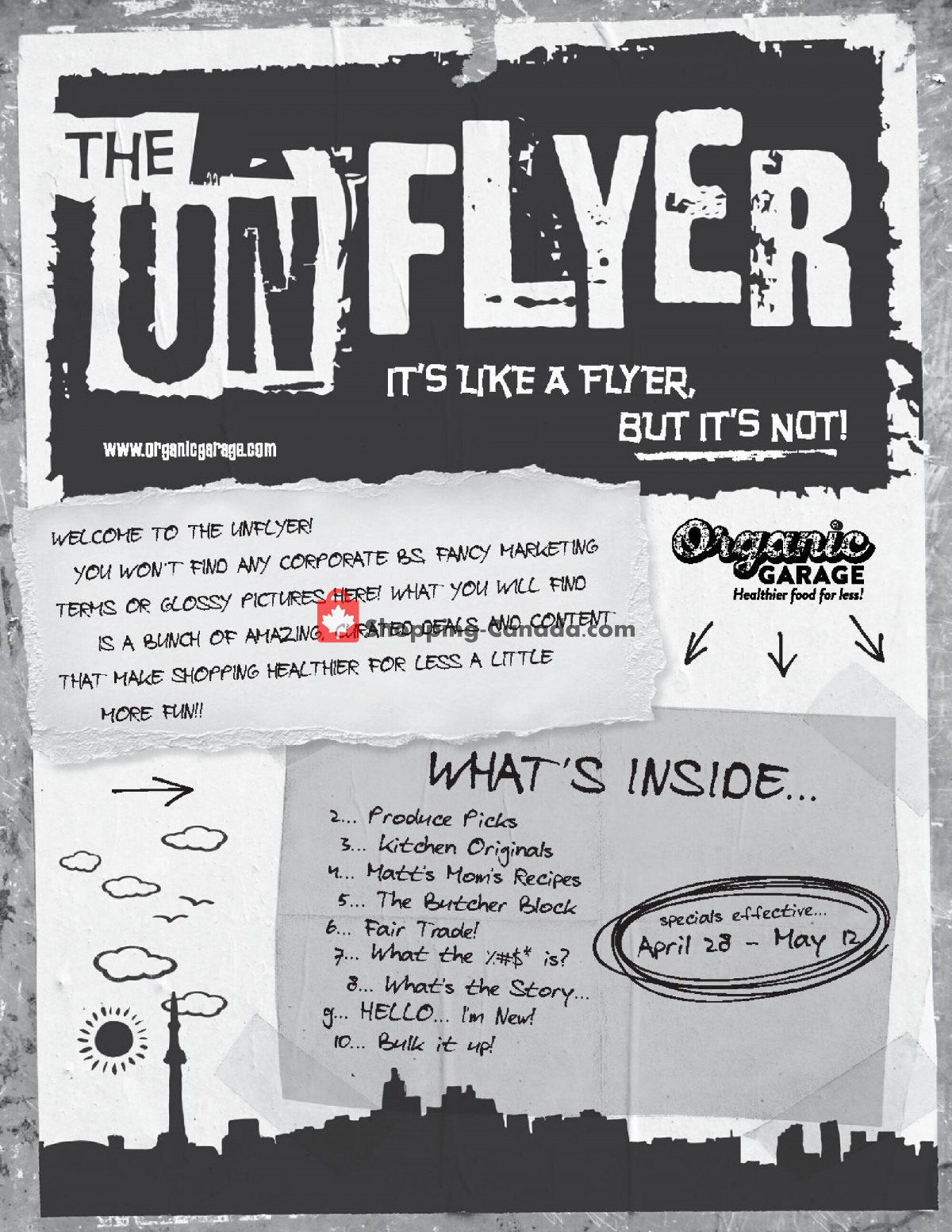 Organic Garage flyer from Wednesday April 28, 2021 to Wednesday May 12, 2021 - page 1