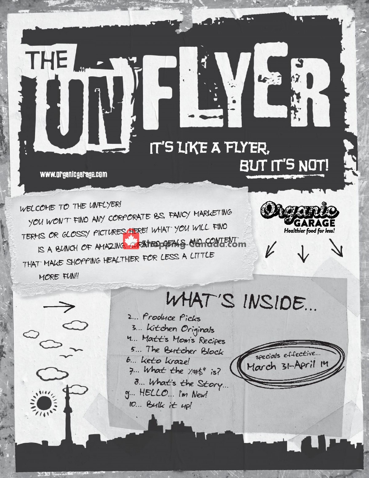 Organic Garage flyer from Wednesday March 31, 2021 to Wednesday April 14, 2021 - page 1