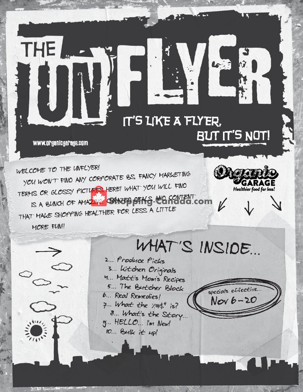 Organic Garage flyer from Wednesday November 6, 2019 to Wednesday November 20, 2019 - page 1
