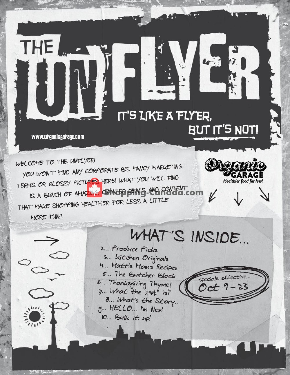 Organic Garage flyer from Wednesday October 9, 2019 to Wednesday October 23, 2019 - page 1
