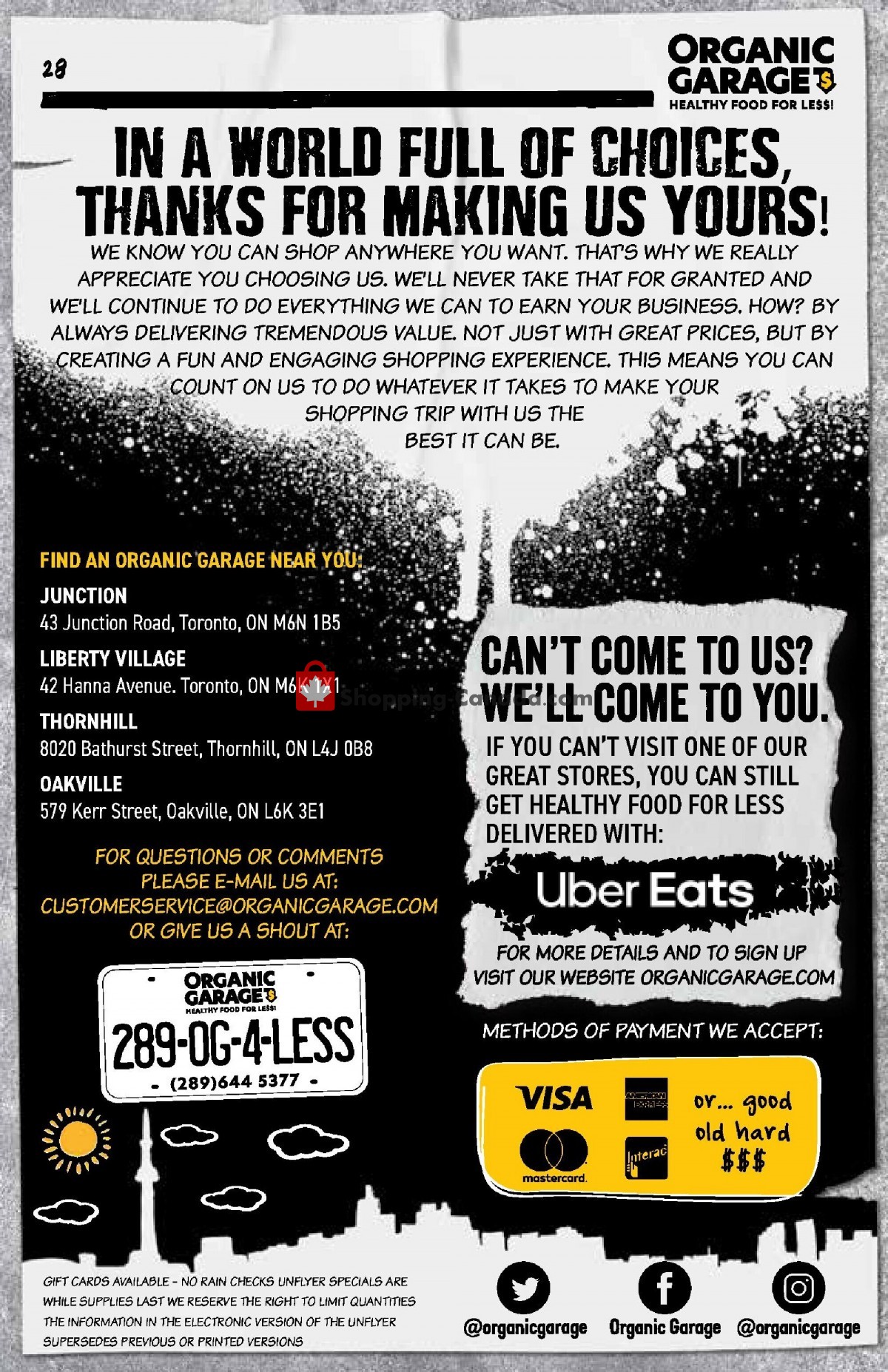 Organic Garage flyer from Wednesday September 27, 2023 to Wednesday October 11, 2023 - page 28
