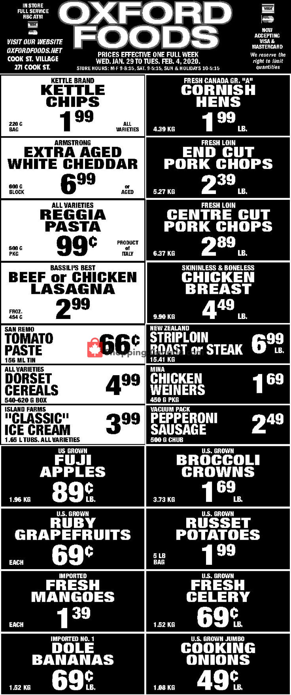 Oxford Foods flyer from Wednesday January 29, 2020 to Tuesday February 4, 2020 - page 1