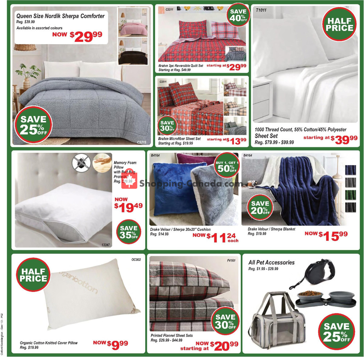 Oxford Mills Bedding & Towels flyer from Wednesday December 13, 2023 to Tuesday January 9, 2024 - page 2