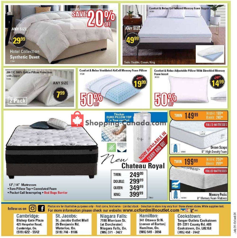 Oxford Mills Bedding & Towels flyer from Wednesday July 24, 2019 to Tuesday August 20, 2019 - page 4