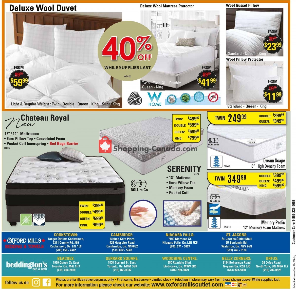 Oxford Mills Bedding & Towels flyer from Wednesday September 28, 2022 to Tuesday October 25, 2022 - page 4