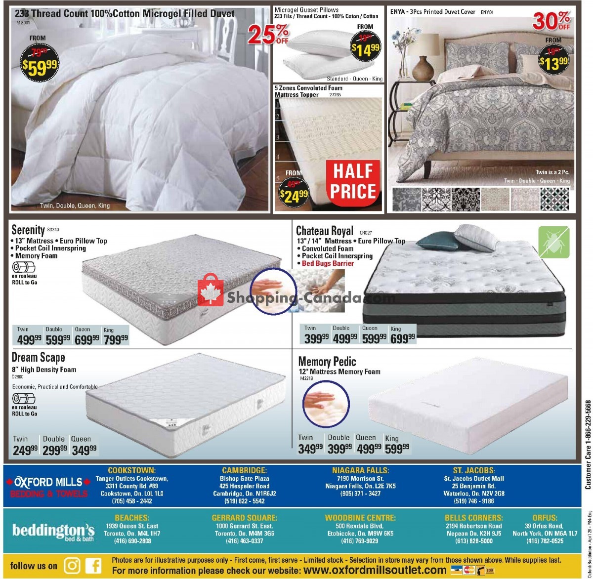 Oxford Mills Bedding & Towels flyer from Wednesday April 26, 2023 to Tuesday May 23, 2023 - page 4