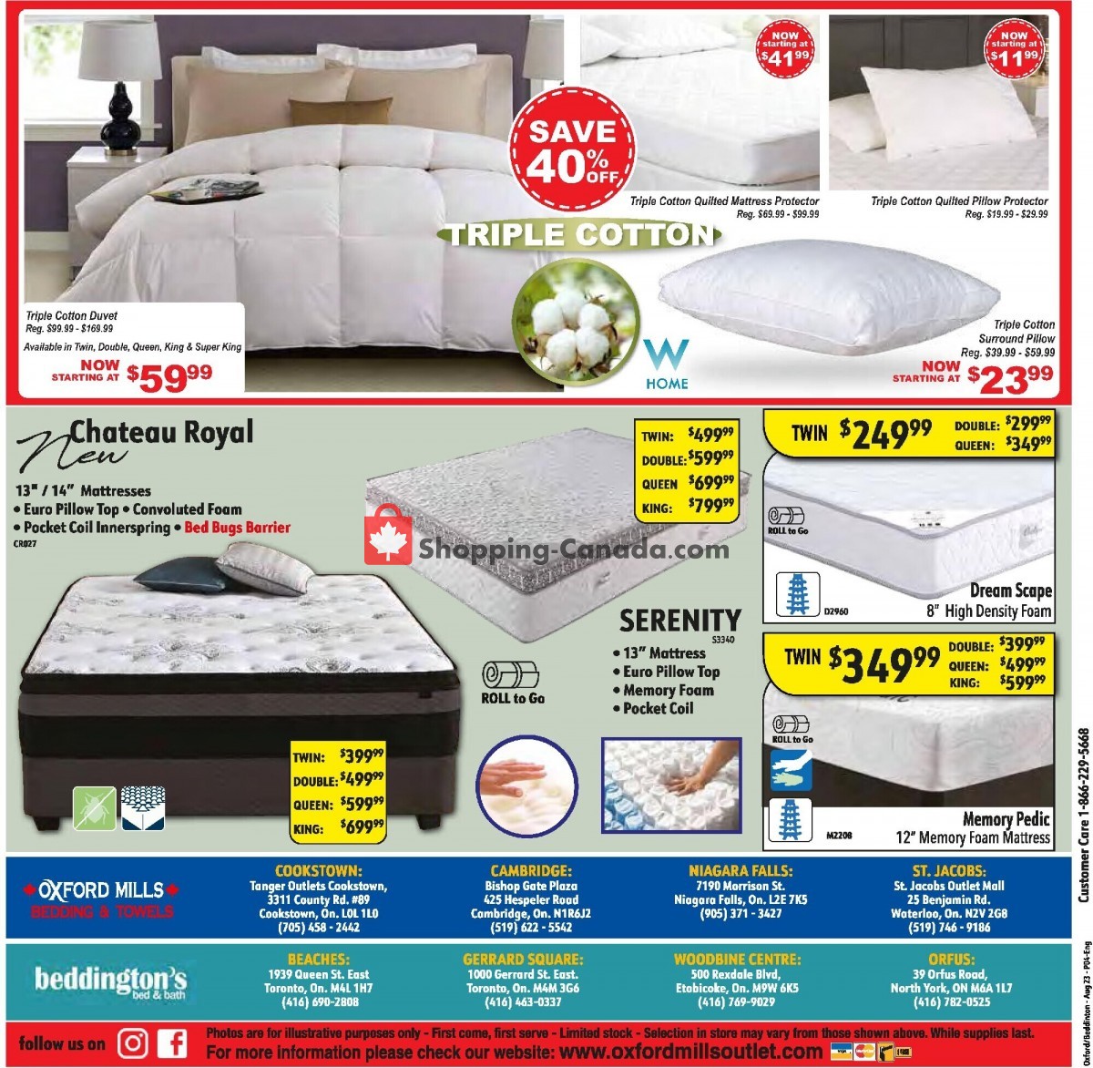 Oxford Mills Bedding & Towels flyer from Wednesday October 18, 2023 to Tuesday November 14, 2023 - page 4
