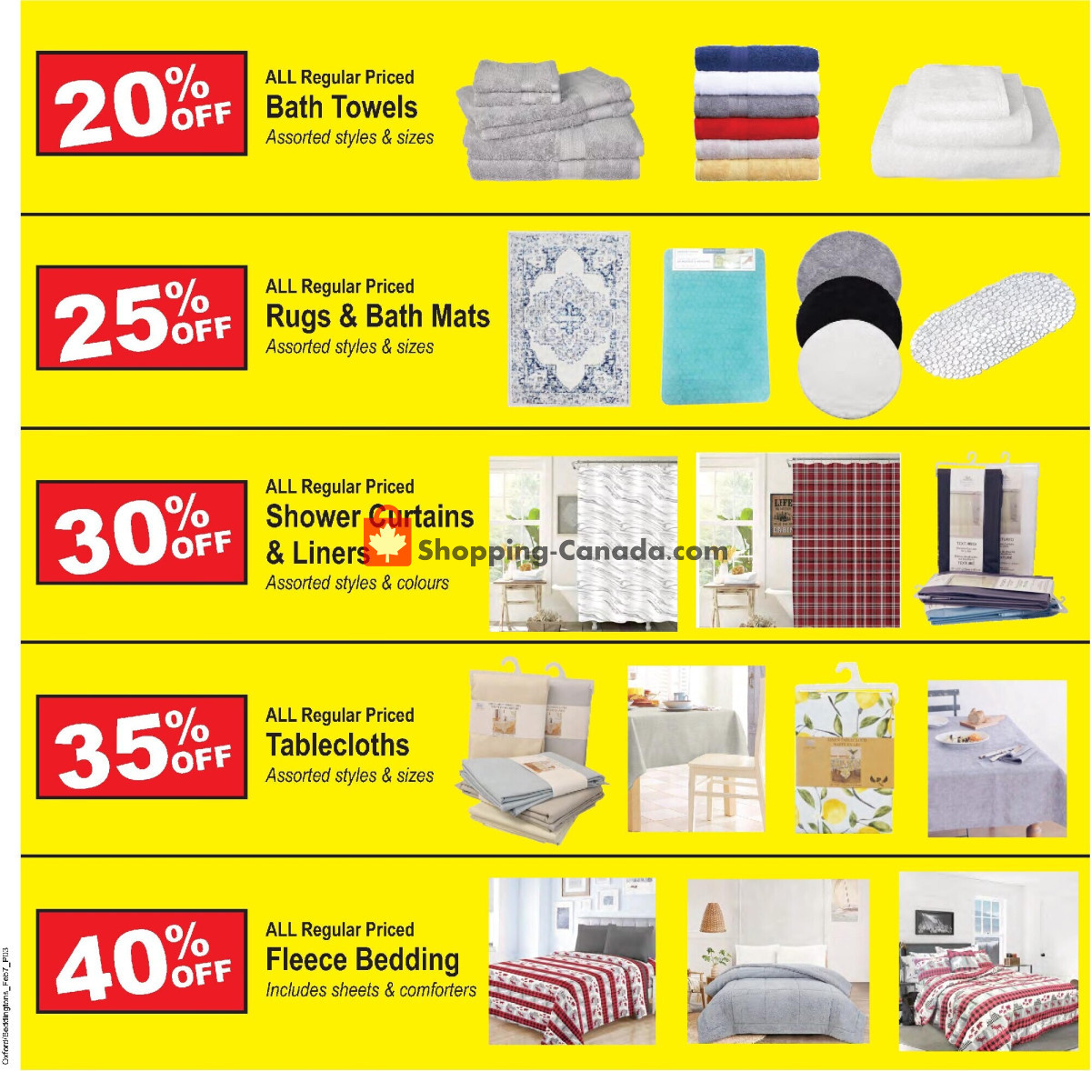 Oxford Mills Bedding & Towels flyer from Wednesday February 7, 2024 to Tuesday March 5, 2024 - page 3