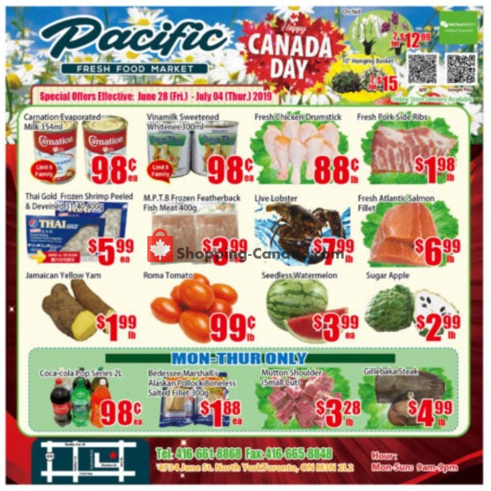 Pacific Fresh Food Market flyer from Friday June 28, 2019 to Thursday July 4, 2019 - page 1