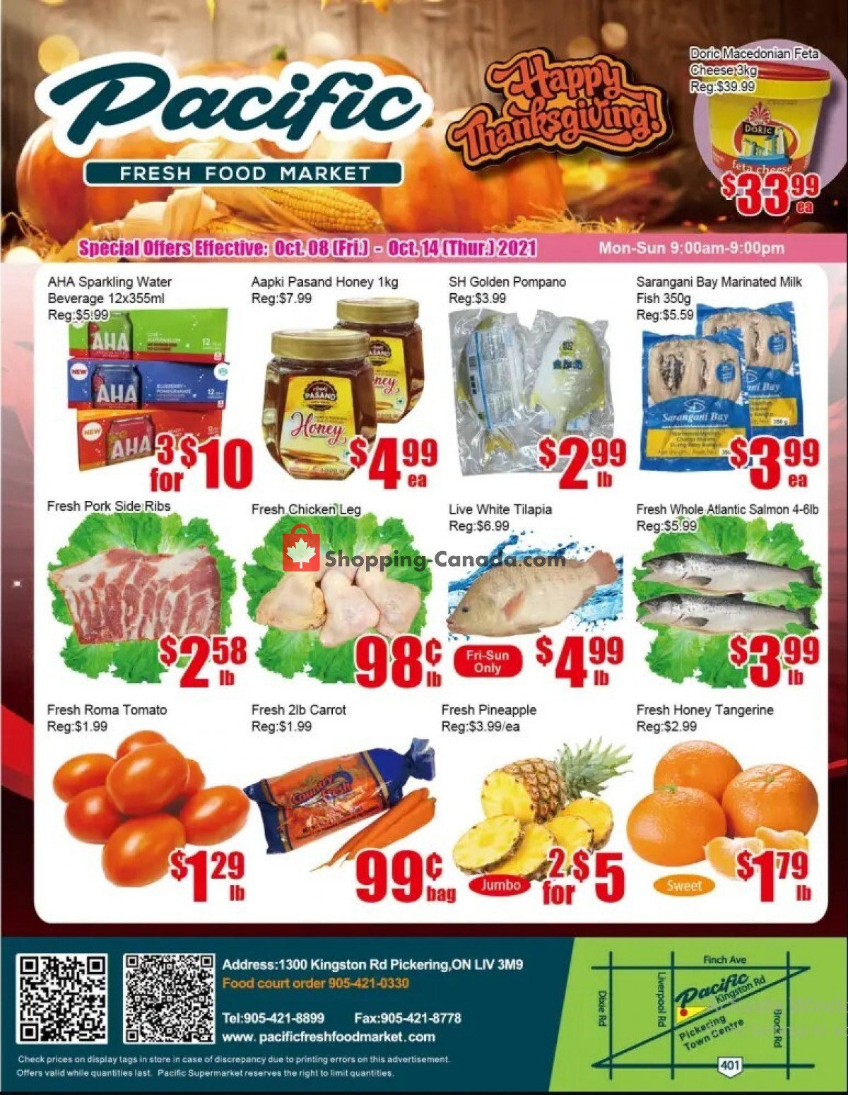 Pacific Fresh Food Market flyer from Friday October 8, 2021 to Thursday October 14, 2021 - page 1