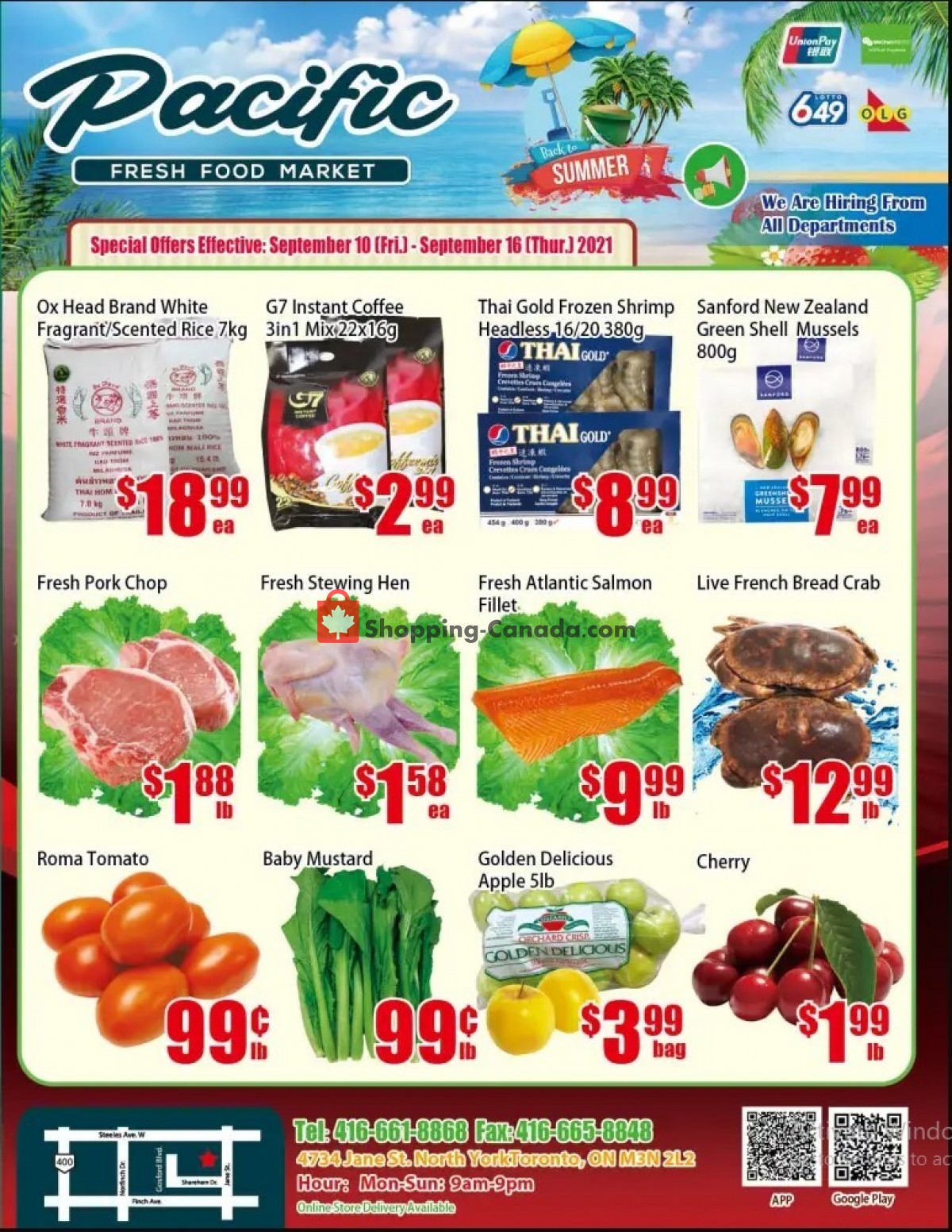 Pacific Fresh Food Market flyer from Friday September 10, 2021 to Thursday September 16, 2021 - page 1