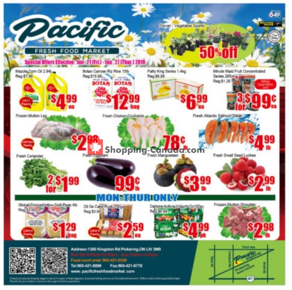 Pacific Fresh Food Market flyer from Friday June 21, 2019 to Thursday June 27, 2019 - page 1