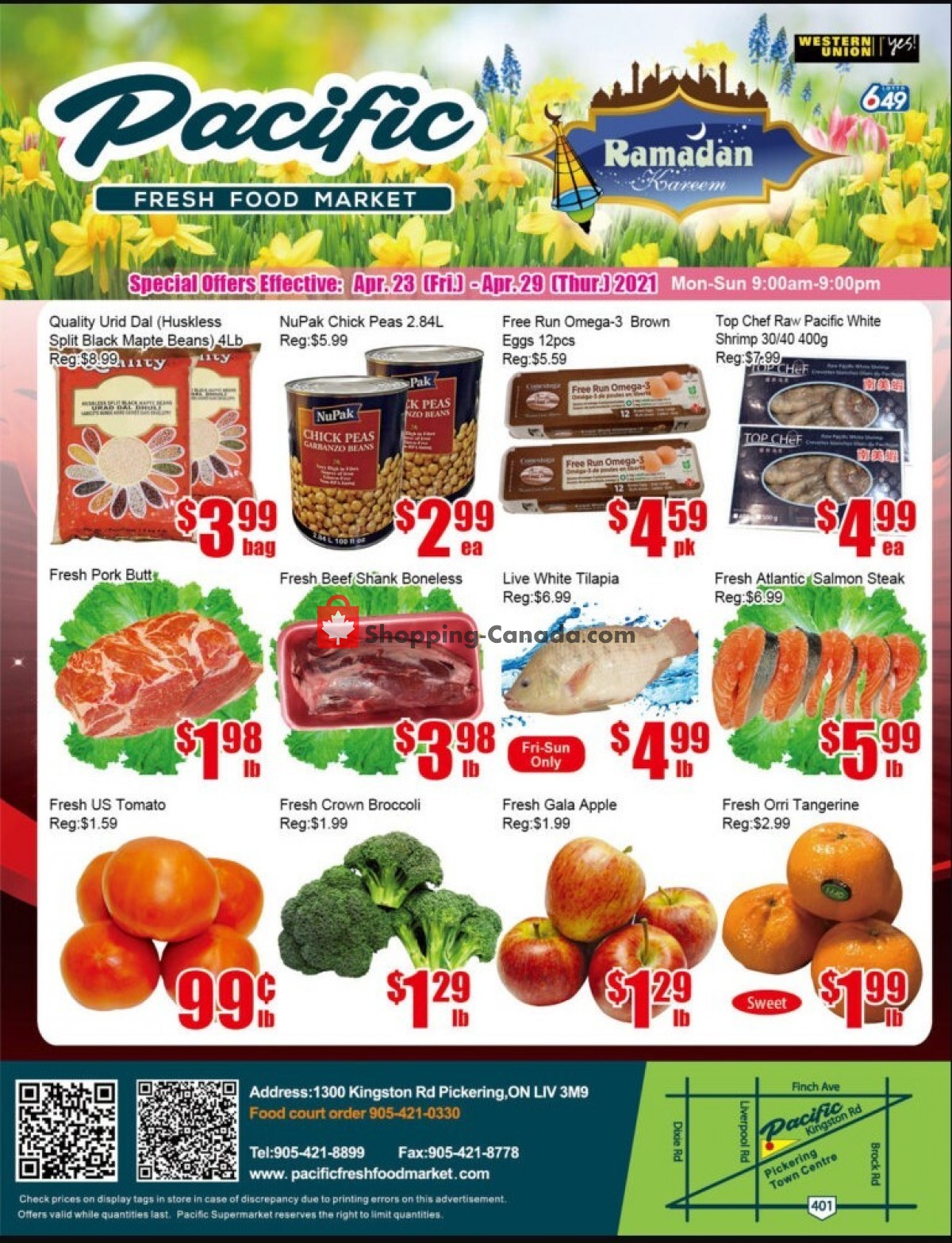 Pacific Fresh Food Market flyer from Friday April 23, 2021 to Thursday April 29, 2021 - page 1