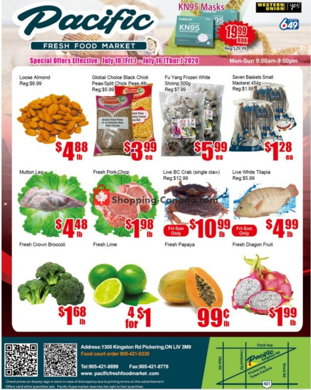 Pacific Fresh Food Market flyer from Friday July 10, 2020 to Thursday July 16, 2020 - page 1