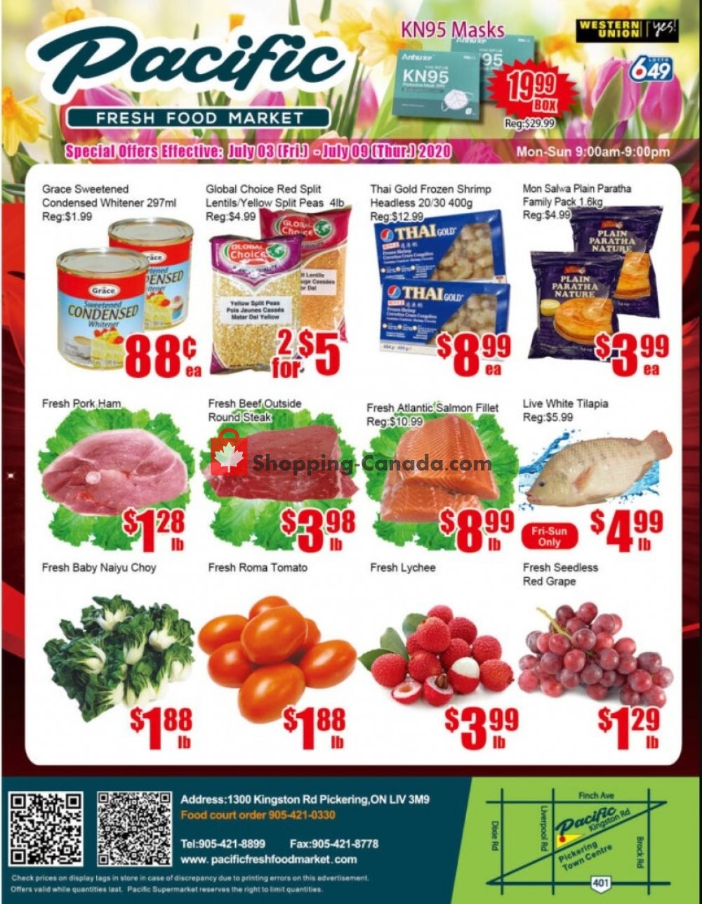 Pacific Fresh Food Market flyer from Friday July 3, 2020 to Thursday July 9, 2020 - page 1