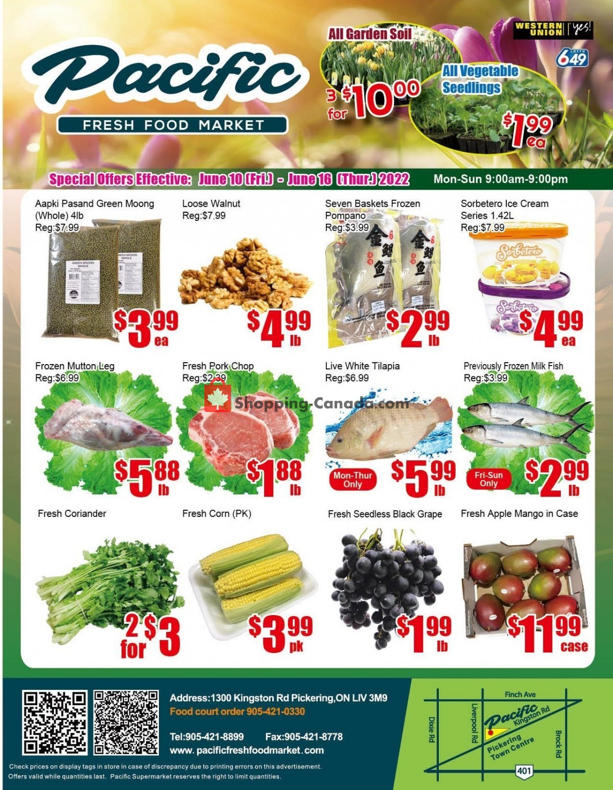 Pacific Fresh Food Market Canada, flyer (Weekly Special Pickering