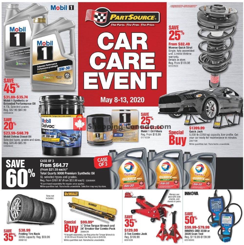 PartSource Canada, flyer - (Car Care Event): May 8 - May 13, 2020 ...